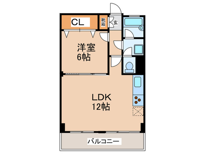 西道頓堀ハイツＤ棟の間取り