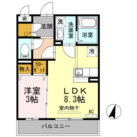 ヴィラコンフォート箕面の間取り