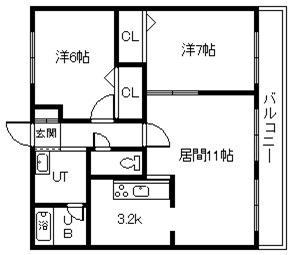 インフォートみどりの間取り