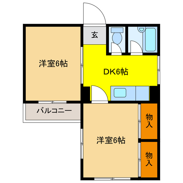 岐阜市上太田町のマンションの間取り