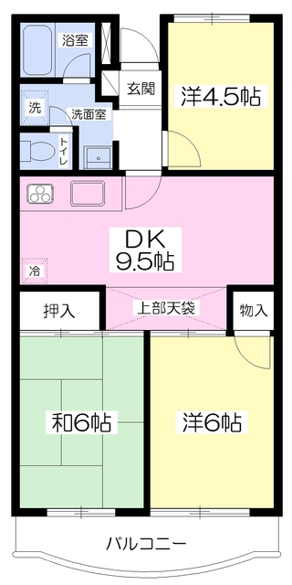 アルカディア梨園Iの間取り