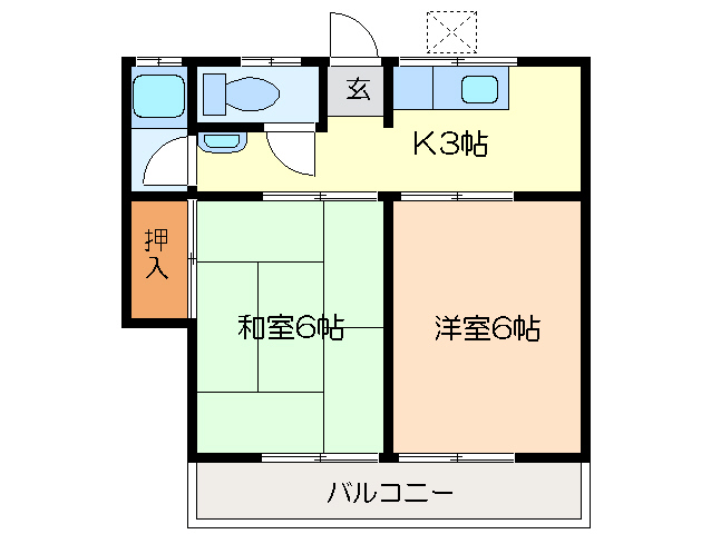 東新コーポの間取り