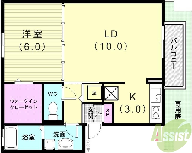 神戸市垂水区下畑町のアパートの間取り