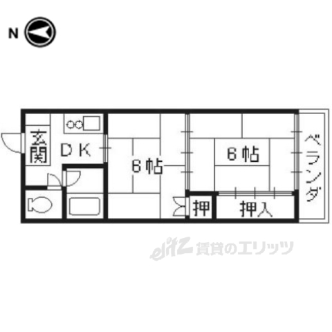 深草コーポの間取り