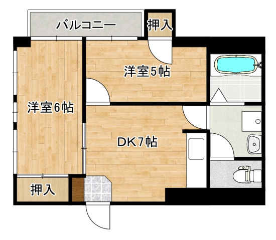 広島市安佐南区西原のマンションの間取り