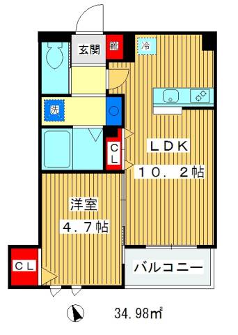 東京都板橋区常盤台４（アパート）の賃貸物件の間取り