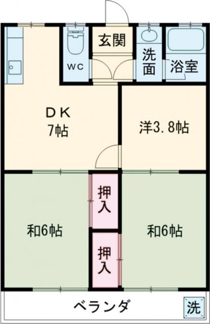 南根ハイツの間取り