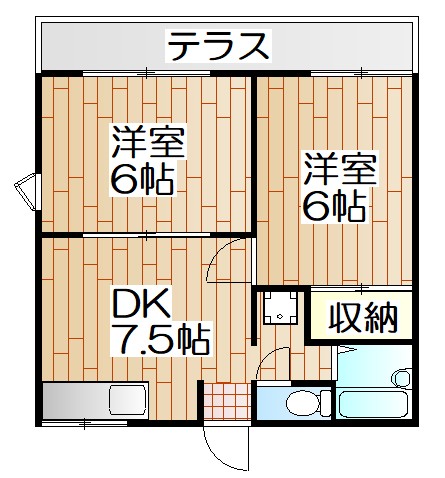 タウンハイツ富士見の間取り