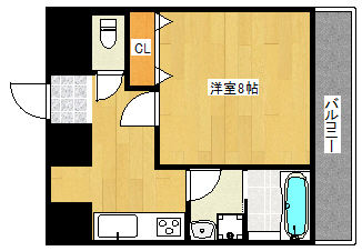 神戸市灘区高徳町のマンションの間取り