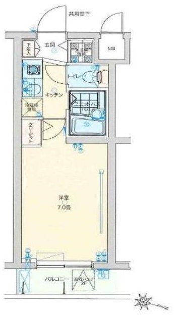 横浜市神奈川区松見町のマンションの間取り