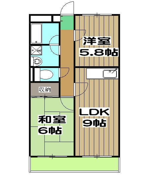 京都市右京区西京極北衣手町のマンションの間取り