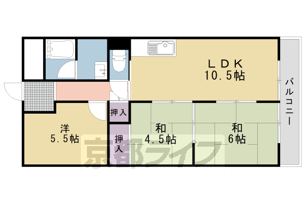 【サンハイム長岡京の間取り】