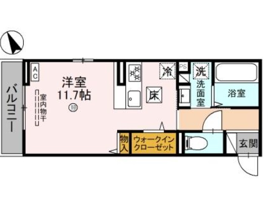 姫路市神田町のアパートの間取り