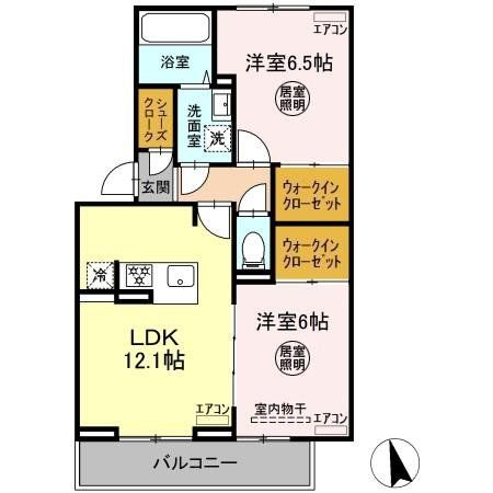 アルメリア　A棟の間取り