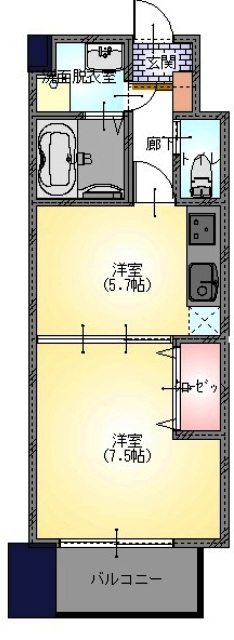 ヴィアーレ北仙台の間取り