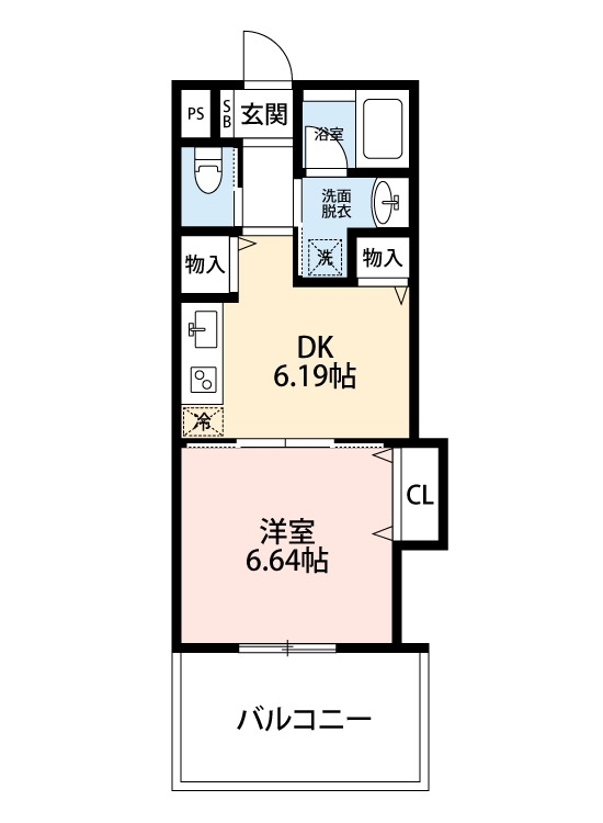 堺市堺区大町東のマンションの間取り