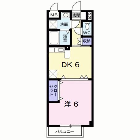 【北九州市小倉南区徳力新町のアパートの間取り】