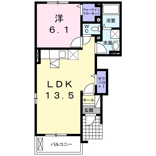 小諸市大字加増のアパートの間取り