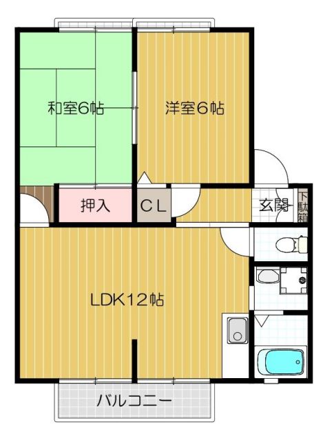 ハイツカトレア　Cの間取り