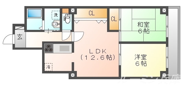 【ラフレイズ本町の間取り】