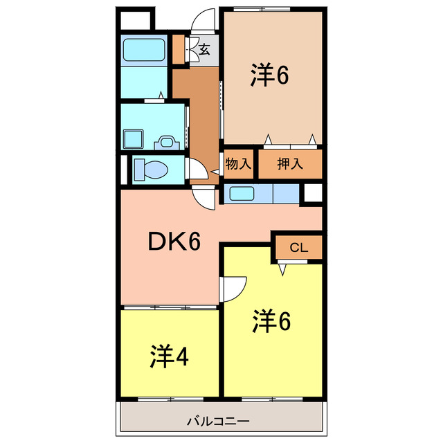 クリスタルウッズの間取り