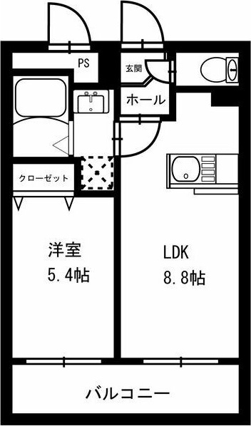 【piu dolce(ピゥドルチェ)新道東の間取り】