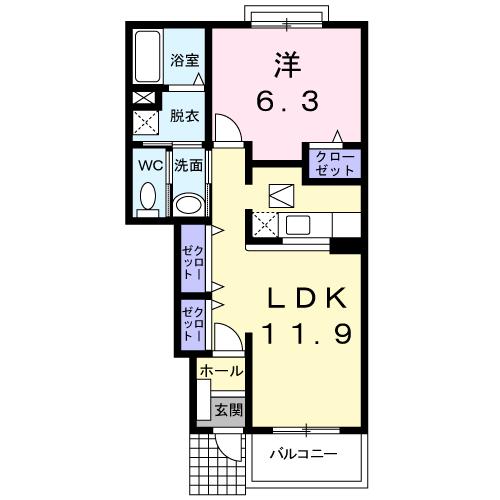 プロスパー秀Ａの間取り