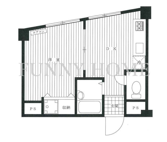 【目黒区上目黒のマンションの間取り】