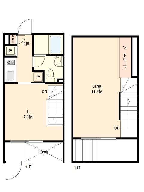 渋谷区代々木のマンションの間取り