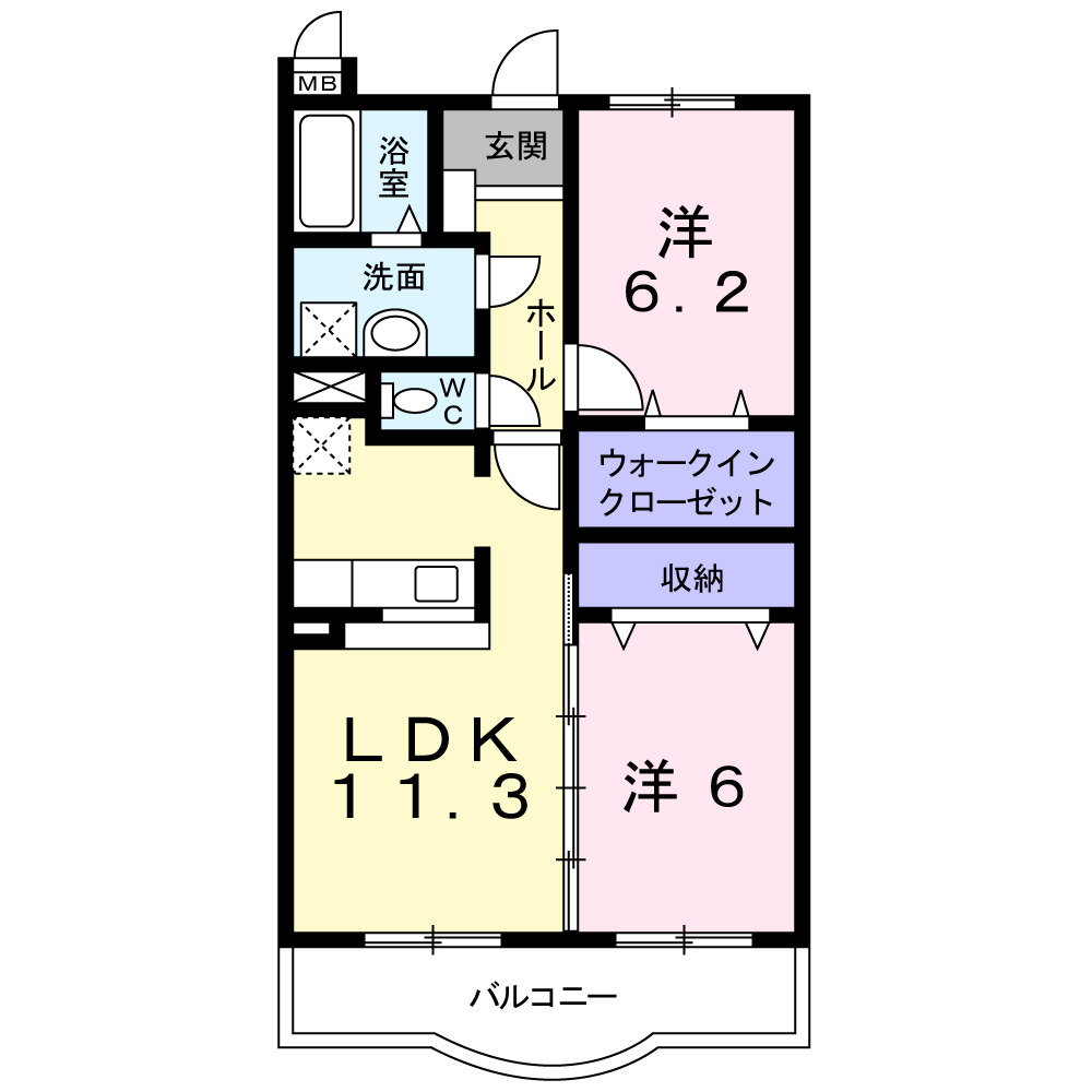 エテルノＡの間取り