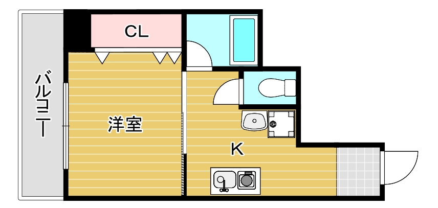 豊中市東寺内町のマンションの間取り