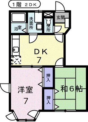 グリーンコート西館　Ａの間取り