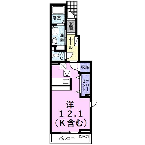 碧南市尾城町のアパートの間取り