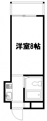 大阪市東住吉区東田辺のマンションの間取り