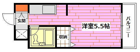 安芸郡府中町本町のマンションの間取り