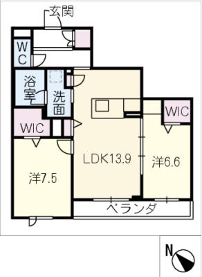 ベレオ井田公園の間取り