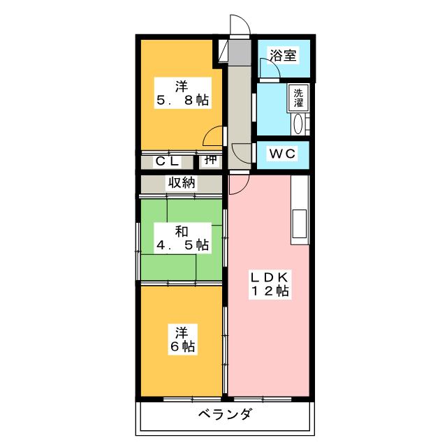 ハイツおひづかの間取り