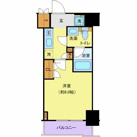 品川区北品川のマンションの間取り