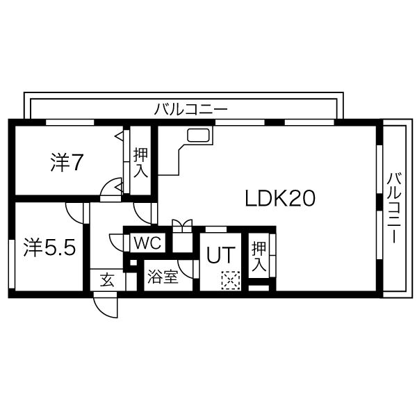 メゾン北二ツ坂の間取り