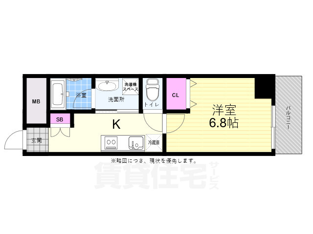 広島市西区観音本町のマンションの間取り