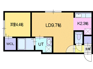 Three R 千歳(スリーアール)の間取り