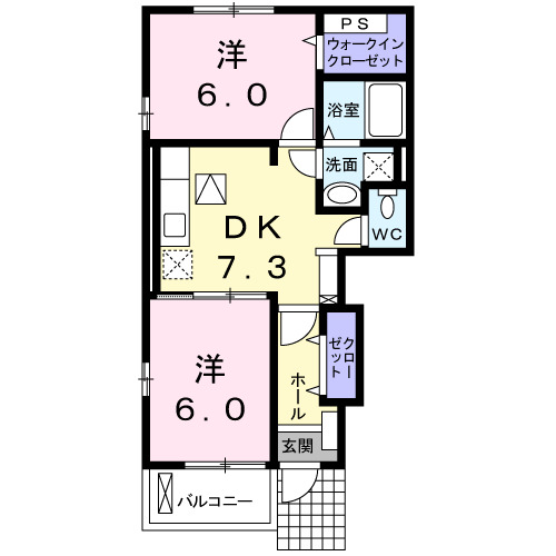 パストラル滝の杜Ａの間取り