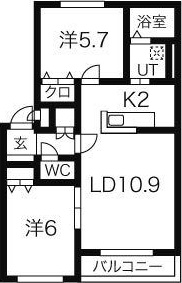 ヴェルシーナ南平岸の間取り