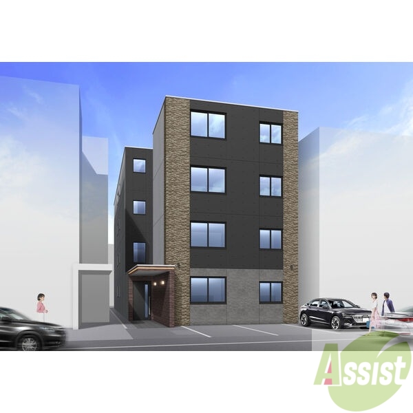 建物外観　完成予想パース　中央区北１３条西「ＯＮＥ－ｓｏｅｎ」