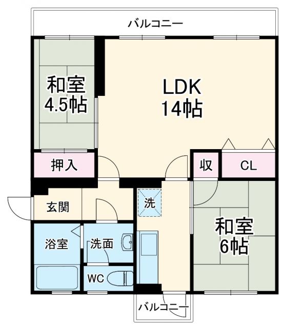 夏見台団地13号棟の間取り写真
