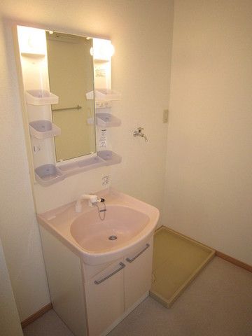 洗面設備　忙しいあｓに嬉しいシャンプードレッサー完備