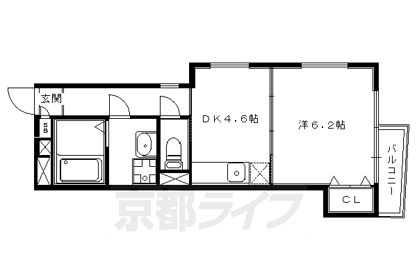 地下鉄烏丸線 北大路駅 徒歩9分 2階建 築18年の間取り写真