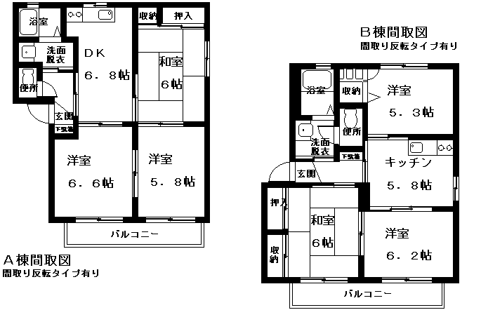 シャーメゾンリラ A棟の間取り