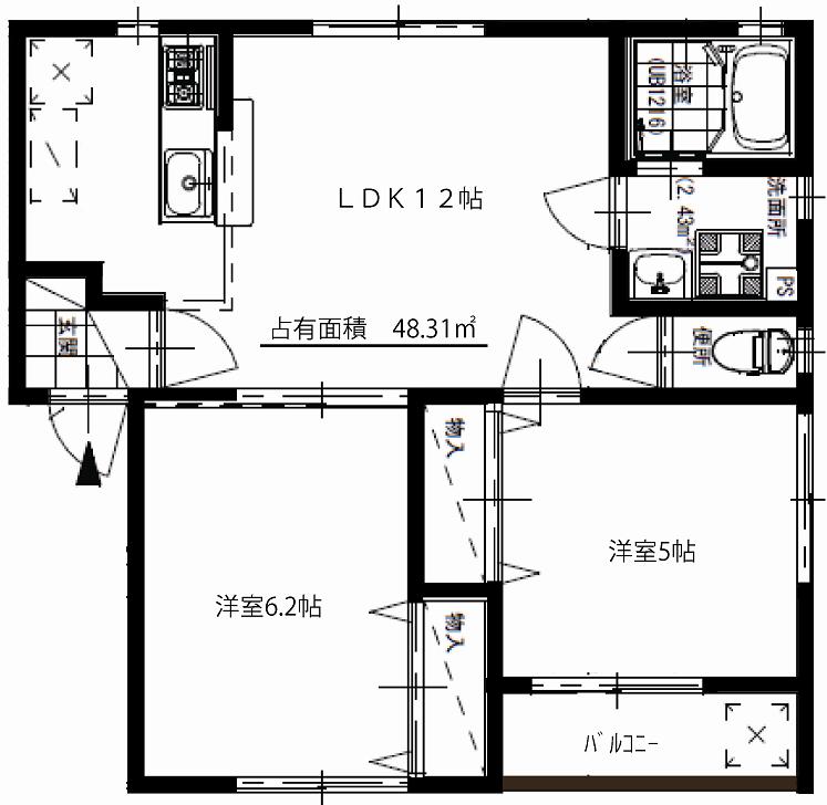 プロスパー大塔の間取り