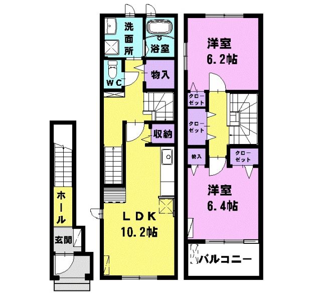 愛知県名古屋市西区比良４（アパート）の賃貸物件の間取り
